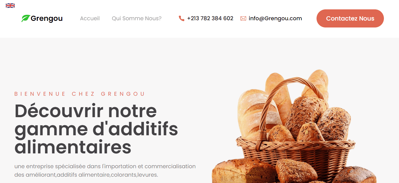 Food Additives Company Website