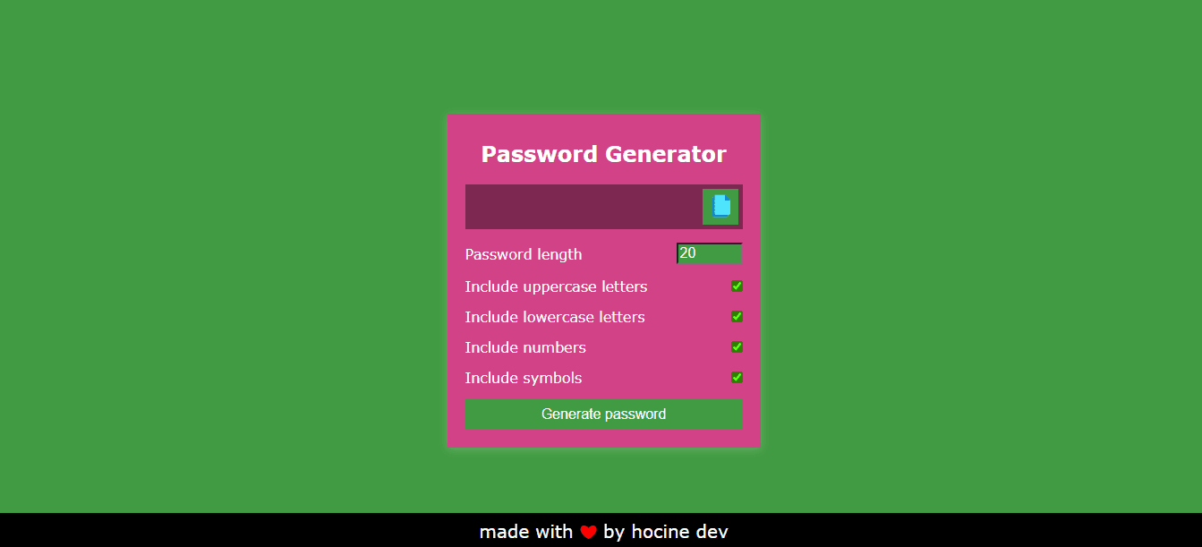 Password Generator App